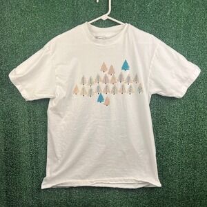 Vintage‎ Oneita Power-T Save Our Forests T-Shirt White Large 90s Single Stitch